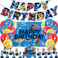 Miniatyrbild 1 av 6: Sonic Födelsedagstema Party Dekoration Tecknad Dragflagga Insats Ballong Set B