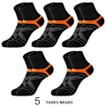 Miniatyrbillede 2 af 7: 5 Par Herrestrømper Sort Sportsstrømper Casual Løb Efterår Vinter Åndbare Herrestrømper Black socks G693