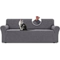 Miniatyrbild 1 av 8: Justerbara 3- och 2-sits Sofföverdrag, Stort 3-sits Sofföverdrag, Stretch Sofföverdrag, Soffskydd, Slitstarkt Elastiskt Sofföverdrag, Grå Grey Large 3-seater (215-250 cm)