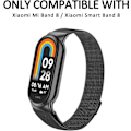 Miniatyrbilde 5 av 7: Rem for Xiaomi 8 Menn Kvinner, Metallarmbånd for Xiaomi Mi Band 8 Magnetisk Rustfritt Stål Mesh-rem med Sterk Magnetisme Black