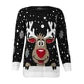 Dam Herr Rundhalsad Julmönstrad Långärmad Tröja Par Jul Tröja Pullover Toppar black xl