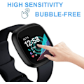 Pikkukuva 6 / 7: 4 kpl Näytönsuojakotelo Yhteensopiva Fitbit Sense / Versa 3:n kanssa, pehmeä TPU-pinnoitettu puskuri täysi suojakotelo