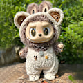 Miniatyrbild 1 av 7: /NC/58cm Zimomo Docka Vinyl Labubu Plysch Kläder Söt Klänning Outfit Kläder Endast Labubu 58cm kläder utan d 58cm clothes without doll M circle bear one piece suit