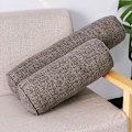 Miniatyrbilde 9 av 9: Lang Innepute Rund Kroppspute Rektangulær Sovepute Imitert Bomulls Linpute Hjem Soverom Interiør Dekor Light Grey 15x15x60cm