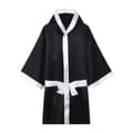 Unisex Belt Competition Training Boxing Robe Kickboxing Suit Uniform [DB] Black Black M