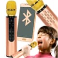 Langaton karaokemikrofoni Bluetooth Kulta K3 kaiuttimella ja kaiulla
