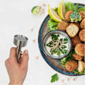 Miniatyrbillede 4 af 5: Salatsandwichske af rustfrit stål Multifunktionelle kødbolle skabelon Kød Fjerkræ Værktøj Small Diameter 41cm