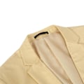 Miniatyrbillede 4 af 5: Herre Slim fit Blazer Business Bryllup Ensfarvet Jakkesæt LGL Beige Beige XL