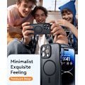 Miniatyrbild 7 av 7: Magnetiskt skal för iPhone 16 Pro Max med fullständigt kameraskydd [Kompatibelt med MagSafe] [Transparent matt] Skyddande mobilskal, Lila Svart Black iPhone 14 Pro