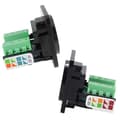 Miniatyrbillede 4 af 6: Skrueterminaladapter til RJ45 panelmontering, 5 stk., Type D RJ45 8P8C til 8-bens terminal