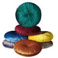 Miniatyrbilde 4 av 9: Rund Puff Tatami Pute Gulvputer Sittepute Pyntepute Sittepute Hjem Sofa Tatami Pute Yellow