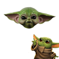 Miniatyrbilde 2 av 4: Ny Yoda Baby Maske Star Wars 9 Perifere Rekvisitter Halloween Latex Hodeplagg Yoda Master Mask