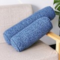 Miniatyrbillede 7 af 9: Lang Pude Indvendig Rund Kropspude Rektangulær Søvn Lur Pude Imitation Bomuld Linned Pude Hjem Soveværelse Indretning Light Grey 15x15x60cm