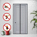 Miniatyrbillede 7 af 9: Magnetisk myggenet til dør, myggenet paraventuras, mesh gardin, foldbar skydedør Blanco- 120x210