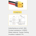 Miniatyrbillede 2 af 5: Solar Panel Konnektor til XT60 12AWG Adapterkabel, til RV Solpanel Bærbar Power Station Solgenerator - 1,5M 4,9Ft