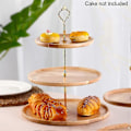 Miniatyrbillede 3 af 5: Kageopsats i Bambus - Serveringsbakke med Håndtag til Bryllup (3 Etager)