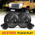 2007-2018 For Jeep Wrangler JK Combo 7' runde LED-frontlykter blinklys