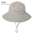Miniatyrbild 2 av 9: Sommar Baby Solhatt Barn Utomhus Nacke Öron Skydd Anti UV-skydd Strandhattar Pojke Flicka Badhattar För 0-8 År Beige (for 0-3 years)