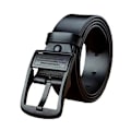 Miniatyrbild 2 av 7: Läder Bälte Herr Läderbälte Mode Metall Legering Spänne Vuxen Jeans Business Casual Midja Manligt Bälte Märke HK-black 110