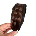 Flätade hårband Flätat hårband Flätad hårbåge för styling Osynligt fluffigt hår Flätade hårband för kvinnor Light Brown