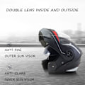 Miniatyrbillede 7 af 8: Arrival Herre Motorcykel Professionel Racing Flip Up Hjelm Abs Materiale Modulære Dobbelt Linse Hjelme 7 L（59-60）