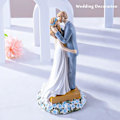 Miniatyrbillede 2 af 5: Bryllupskage Topper Bryllupsdekoration Brud og Grooms Figur Sjov Bryllupspar Statue (d-4)