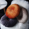 Miniatyrbilde 5 av 9: Rund Puff Tatami Pute Gulvputer Sittepute Pyntepute Sittepute Hjem Sofa Tatami Pute Yellow
