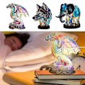 Miniatyrbillede 5 af 5: Farverig Dyre Bordlampe Farvet Natlampe Resin Dyre Skrivebordslampe Elephants