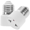 Miniatyrbillede 1 af 2: 2 stk. lysfatning til stikadapter E27 fatning til 2-benet lysfatningsudtag - JA As Shown 5X3.2cm