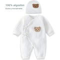 Miniatyrbild 6 av 9: Bodysuit för pojkar och flickor nya vinter bomull babykläder 0-6m 3Pcs A newborn