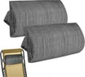 Justerbart nackstödskudde för uteplats, strand, solstol och vilstolar 2pcs Gray