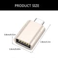 Pikkukuva 3 / 5: 1 pari USB C - USB-sovitin USB3.2 naaras Type C uros -sovittimeen, tukee jopa 10 Gbps nopeaa latausta eri laitteille space silver