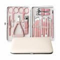 Miniatyrbild 1 av 7: Nagelkonst Nagelsax Set Hem Nagelsax - Klassiskt 18 Delars Roséguld Set (Beige Förpackning)
