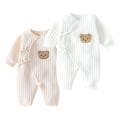 Miniatyrbild 5 av 9: Bodysuit för pojkar och flickor nya vinter bomull babykläder 0-6m 2Pcs C 3M