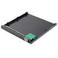 Miniatyrbillede 2 af 3: Computer Tilbehørssæt Usb 2.0 Universal Notebook Ekstern 12.7mm Cd/dvd Sata Port Optisk Drev Boks Kit Sort