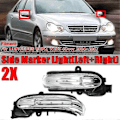 Miniatyrbilde 1 av 5: Venstre+Høyre Blinklys Sidespeil Baklys for 03-07 C W203 A2038201521 A2038201621 As Shown