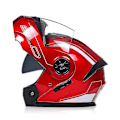 Miniatyrbild 2 av 8: Arrival Motorcykelhjälm för män, professionell racing, uppfällbar, ABS-material, modulär, dubbla linser 13 S（55-56）