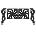 80mm 5V USB-blæser 80mm 8cm 8015 Børsteløs DC Køleblæser PC-køler 2 stk. Black