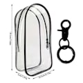 Miniatyrbillede 5 af 5: PVC Labubu Dukke Beskyttelsesetui Vandtæt Transparent Labubu Dukke Beskyttelsesetui til Tegneseriefigurer [DB] Black