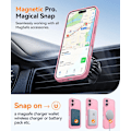 Miniatyrbilde 4 av 6: Magnetisk deksel til iPhone 16 Pro Max med full kamerabeskyttelse [MagSafe-kompatibel] [Transparent matt] Beskyttende telefondeksel, lilla Cl Clear iPhone 13 Pro Max