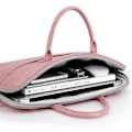 Miniatyrbilde 2 av 5: Stilig PU-skinnveske for kvinner, 14-tommers Apple Notebook Air 13, bærbar, avslappet, vanntett | Laptopveske | Laptopvesker for kvinner