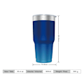 Miniatyrbillede 5 af 8: Kaffe Termokop 900ml (10 Farver) og Hånd- eller Bilbærende Tekop - Termokop i Rustfrit Stål med Låg, Rustfri Stål Kop. Azul Degradado