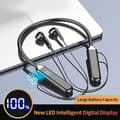 Bluetooth-headset, digital display, Bluetooth 5.2, nackmonterat headset, nackmonterat, magnetisk absorption, semi-in-ear Bluetooth-headset, headset A