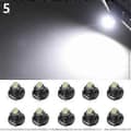 10 stk. T4.2 12V LED-pære Bilinstrument Dashboard Meter Panel Lys Lamper White 10