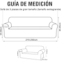 Miniatyrbild 2 av 8: Justerbara 3- och 2-sits sofföverdrag, Stort 3-sits sofföverdrag, Stretch sofföverdrag, Slitstarkt elastiskt sofföverdrag, Brun Brown Large 3-seater (215-250 cm)