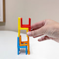Miniatyrbilde 9 av 11: Stablebare stoler, pedagogiske leker, stablebare stoler med byggeklosser, interaktive leker for stressreduksjon under samtaler mellom foreldre og barn 42 pcs
