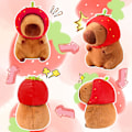Miniatyrbillede 4 af 8: Capybara Plyslegetøj, Karpe Simulationslegetøj, Jordbær Capybara Plys, Realistisk Plys Capybara, Jordbær Sød Plys Karpe, Capybara Plys, Fødselsdagsgave M9