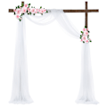 Miniatyrbillede 1 af 9: Gardiner til værelset Chiffon stof Draperingsgardin Bryllupsdekoration Festartikler Ceremoni Reception Dekorativ cortinas Red wine 75x400cm