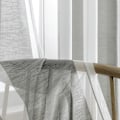 Miniatyrbillede 5 af 9: Tylgardiner, Mørklægningsgardiner til stuen, 2 stk., Termiske isolerende gardiner mod kulde og varme til soveværelset med øjer, lysegrå Gris 140X260CM