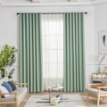 Miniatyrbillede 4 af 8: Mørklægningsgardiner til soveværelse og stue, 1 panel polyester med sort bagside (flere farver) gris W132 x H213cm+Grommet Top